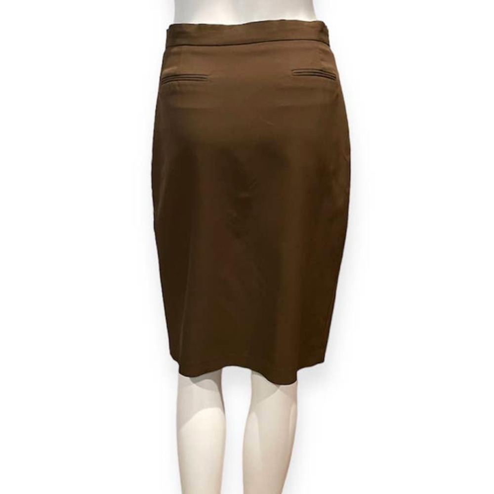 Burberry Vintage Pencil Skirt Size 40 Brown Knee Length VTG - Picture 2 of 15